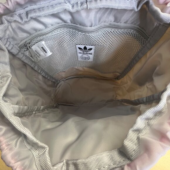 Adidas Women’s Beige Adjustable Straps Embroidered Logo Travel Mini Backpack - Picture 10 of 13